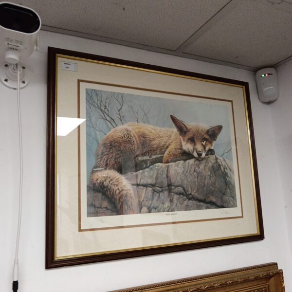 Signed Ian Nathan "First Winter" limited edition fox print.