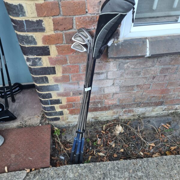 Bundle of used progressive golf clubs for sale.