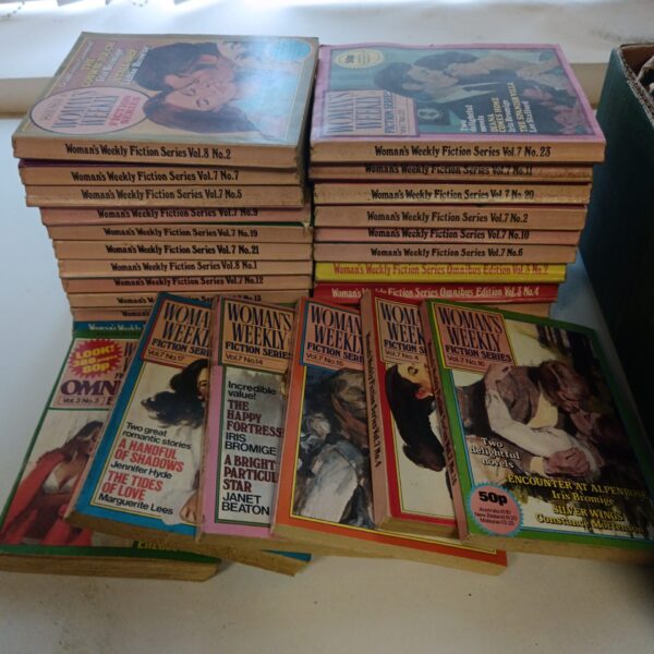 Vintage Woman's Weekly Fiction Series magazines, a collectible lot of British literature.