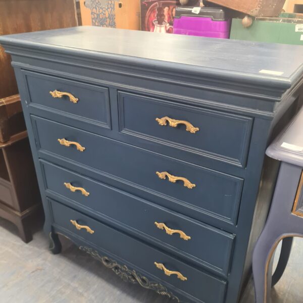 Midnight Blue painted chest of draws