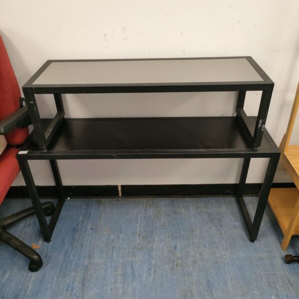Two metal tables