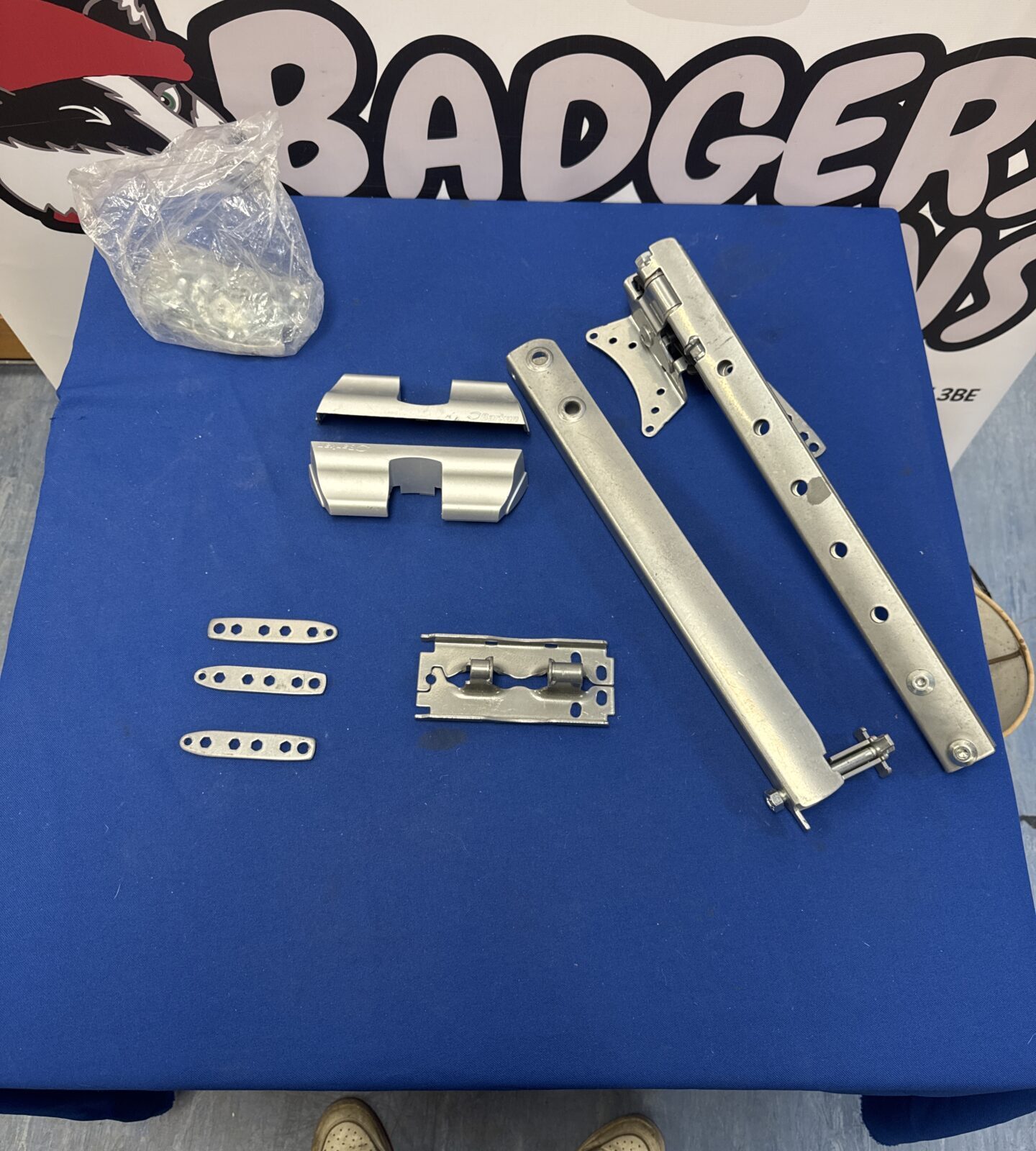 Barkan TV ceiling mount bracket set with mounting hardware.
