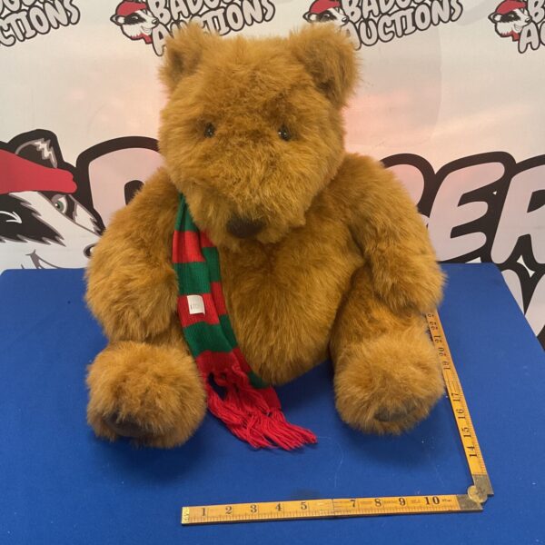Vintage Russ Chubbs teddy bear with ribbon.