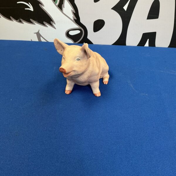 Vintage Copenhagen porcelain pig figurine, charming collectible.