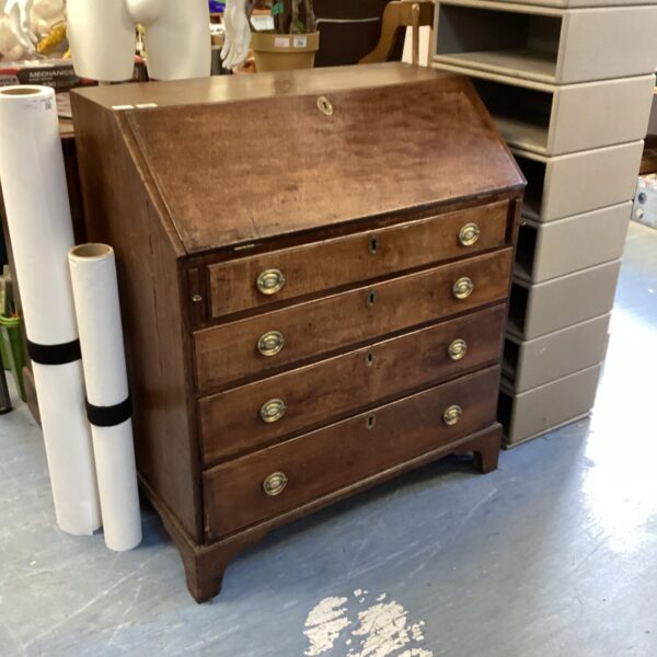 Georgian Oak Four Drawer Bureau