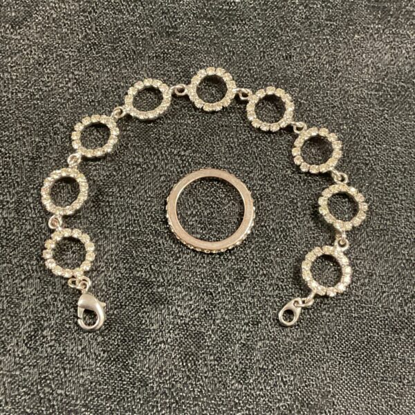 Vintage full eternity ring size M and matching bracelet