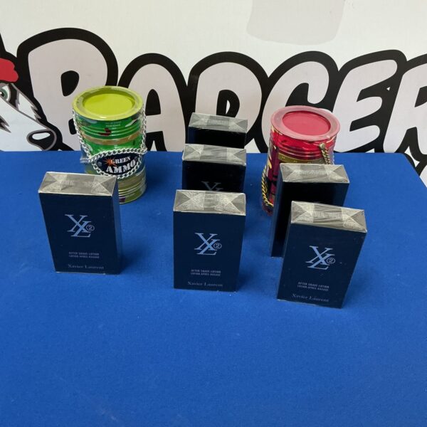 Vintage aftershave collection featuring XL2 and other classic scents.