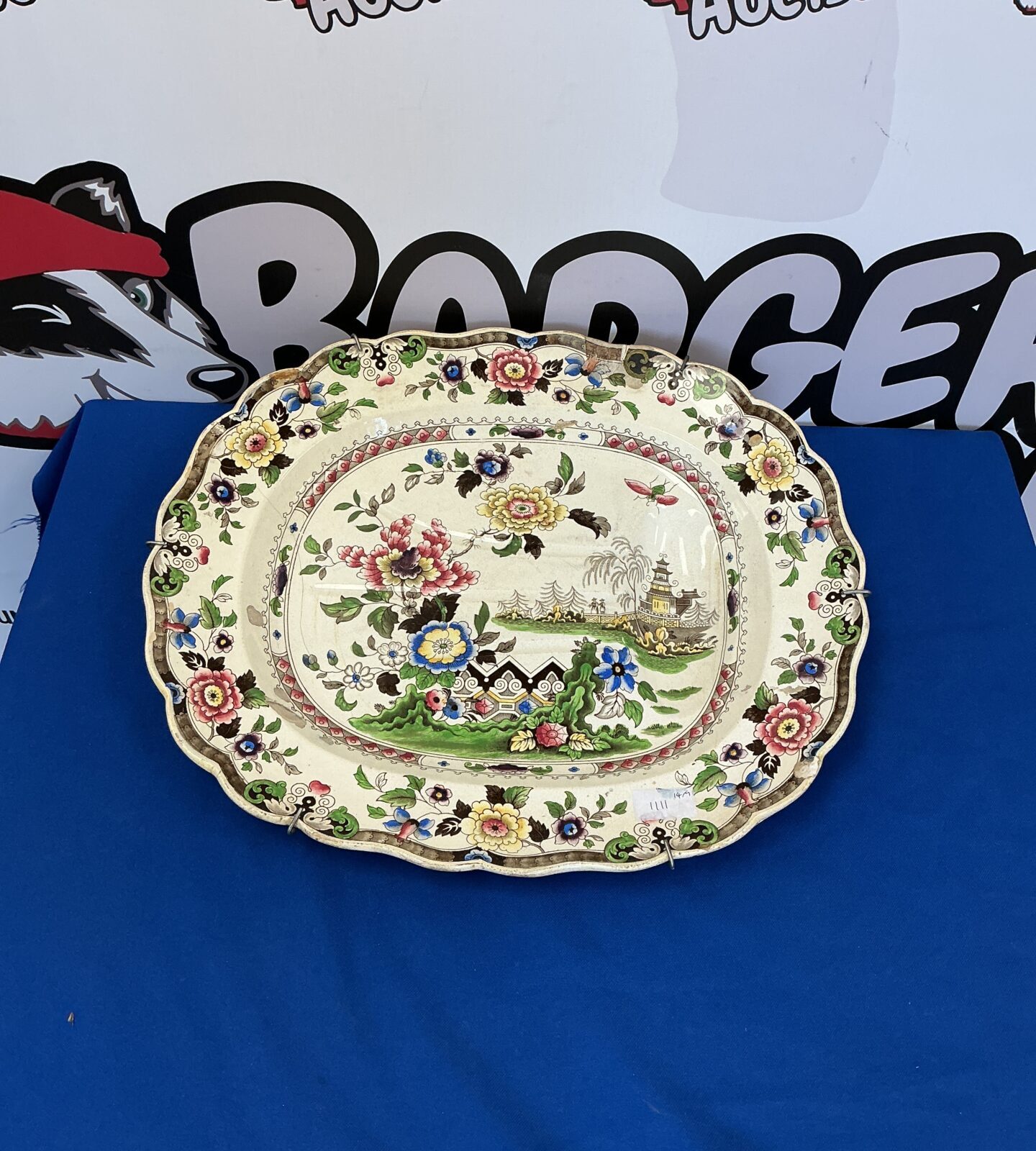 Vintage wall hanging large meet plate