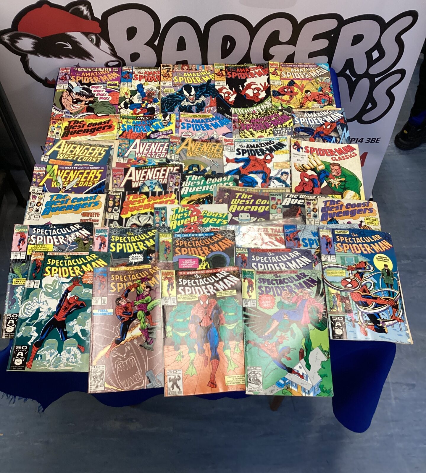 Collection of retro spiderman comics (American versions) inc venom & west coast avengers