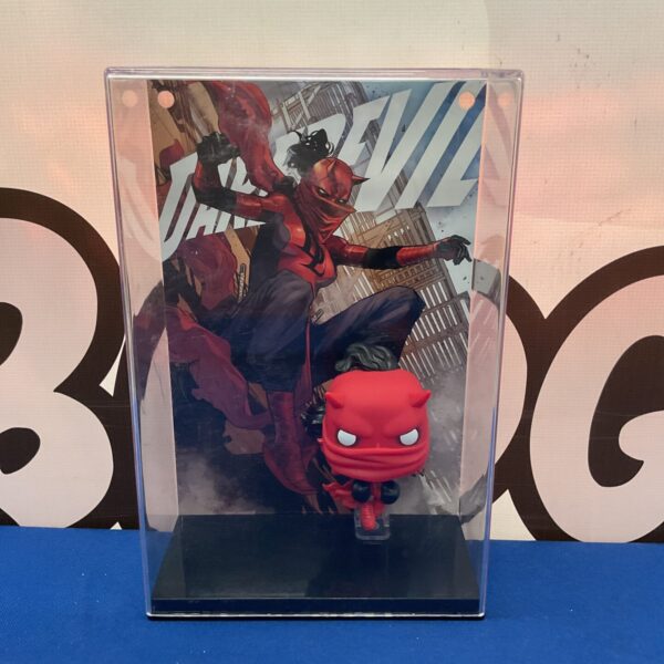 Detailed Daredevil Funko Pop vinyl figure, a Marvel collectible.
