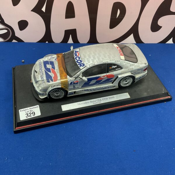 Detailed Maisto Mercedes-Benz CLK-DTM model car from 2000.