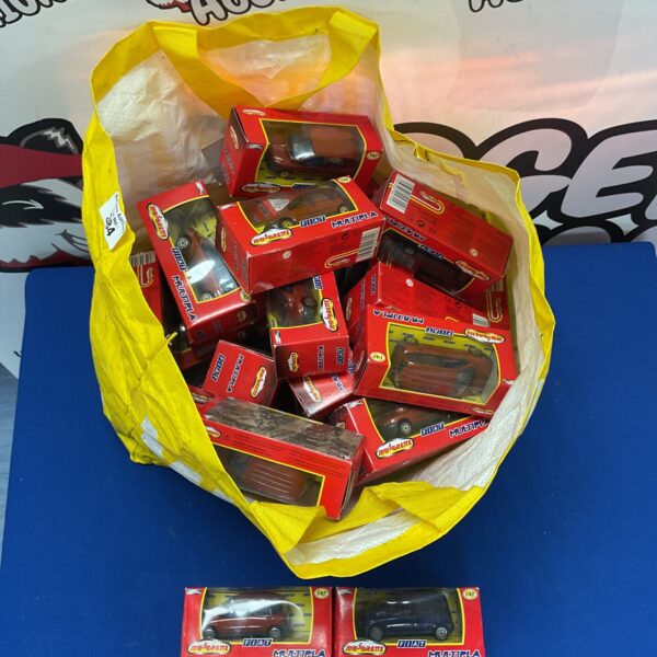 Large lot of boxed Majorette Fiat Multipla diecast cars for collectors.