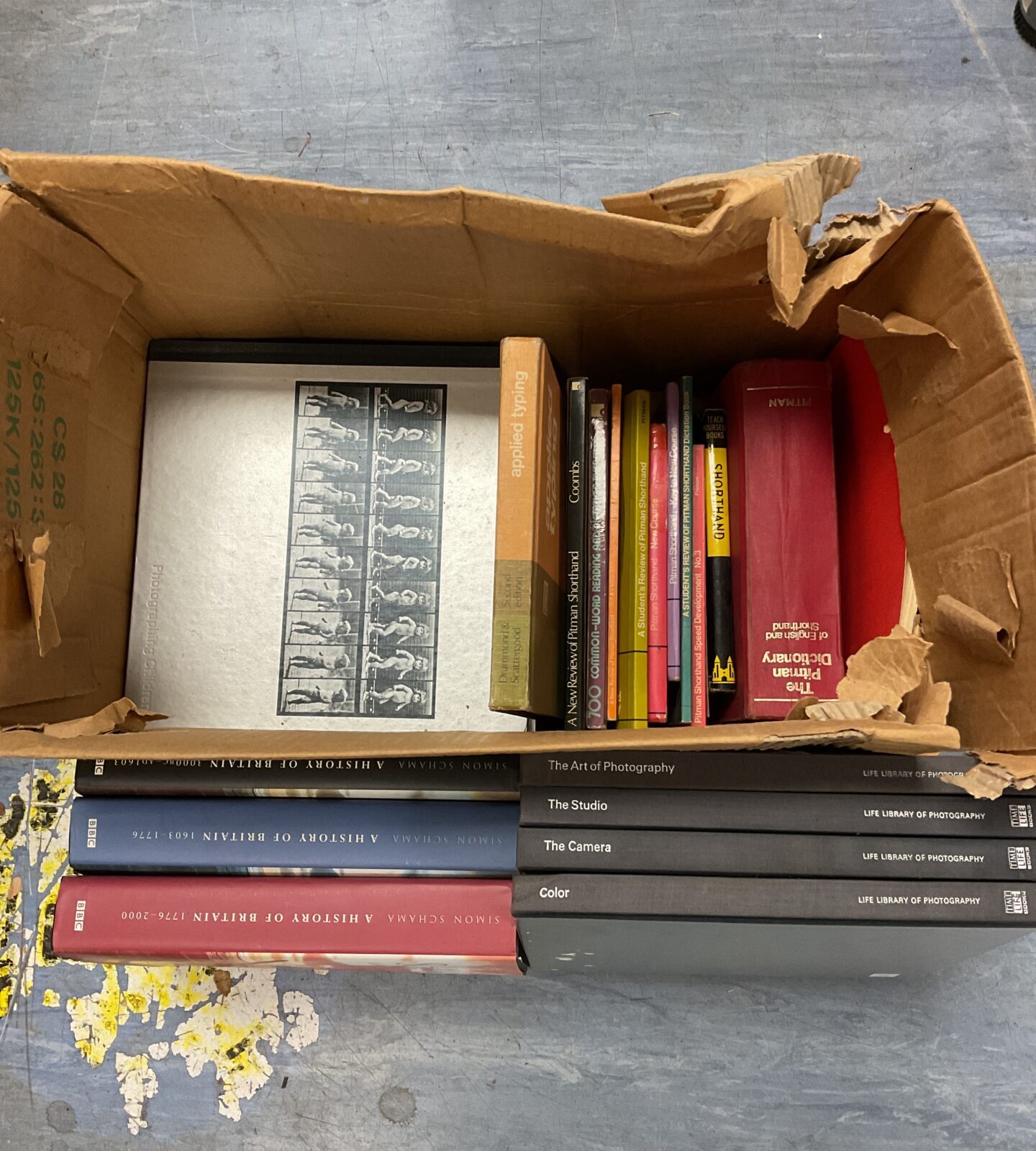 Box of books including set of life library of photography books