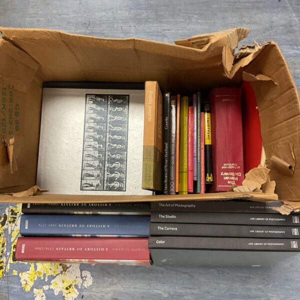 Box of books including set of life library of photography books