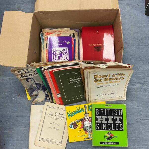 Box of music books & the royal opera guides