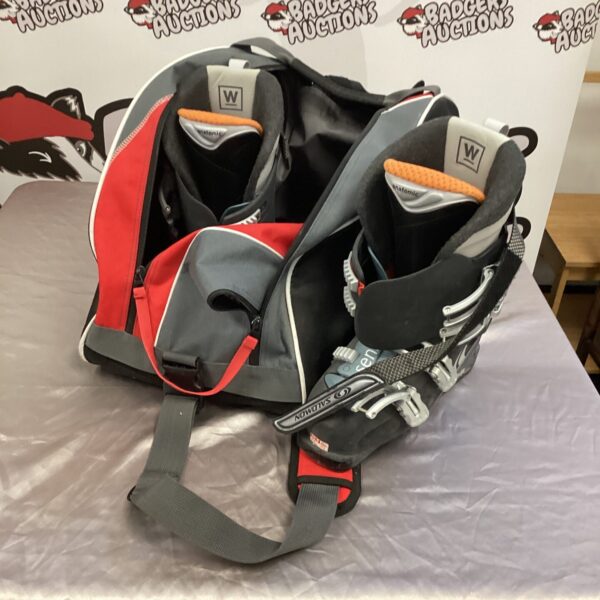 Pair of salomon anatomic ski boots size 9