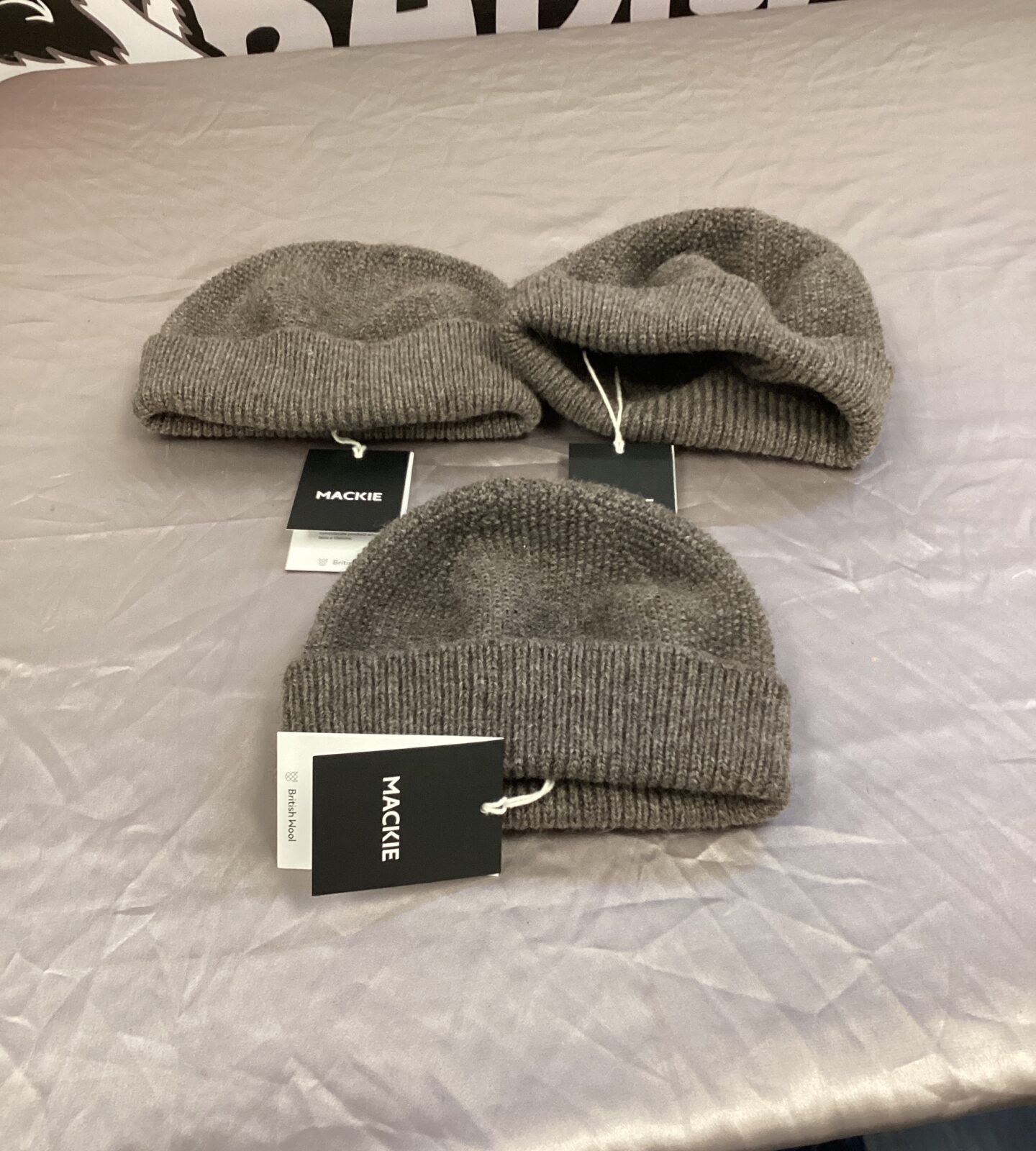 Three new with tags Mackie beanie hats