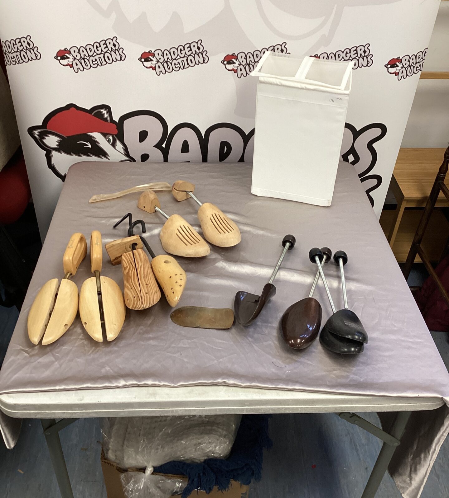 Box of shoe stretchers inc Harrods