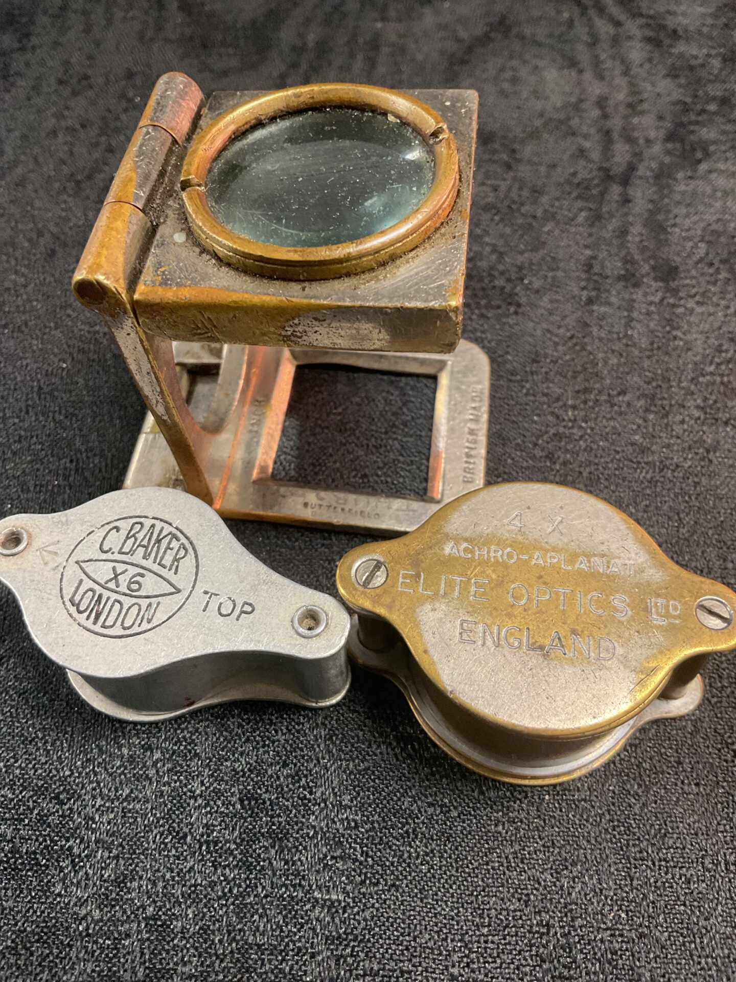 Three vintage magnifying Glasses Inc Military - Image 2