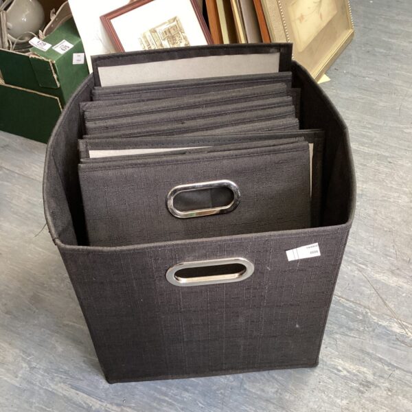 Lot of seven fabric storage boxes for home organisation.