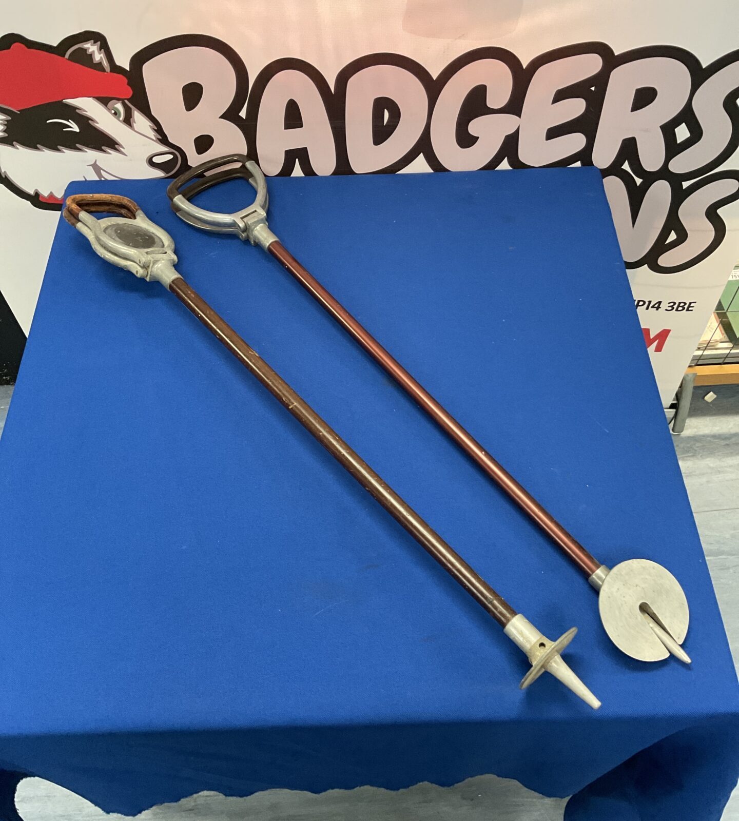 Two vintage shooting sticks