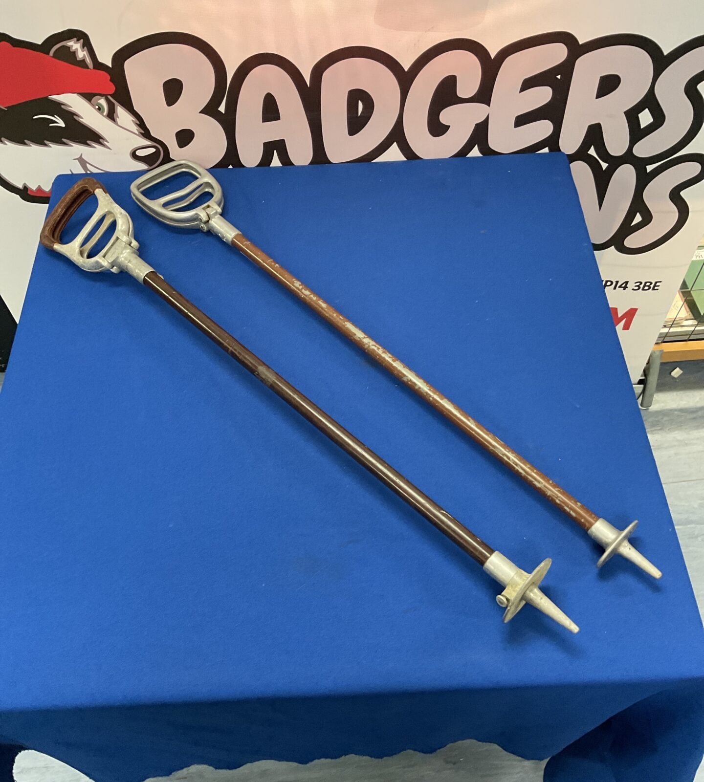 Two vintage shooting sticks