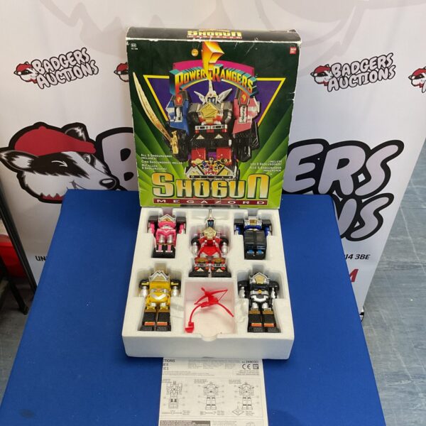 Retro 1995 Saban Bandai Boxed Power Rangers Deluxe Shogun Megazord Figures With Manual And Insert