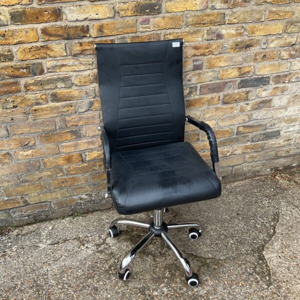 Modern black height adjustable swivel office chair
