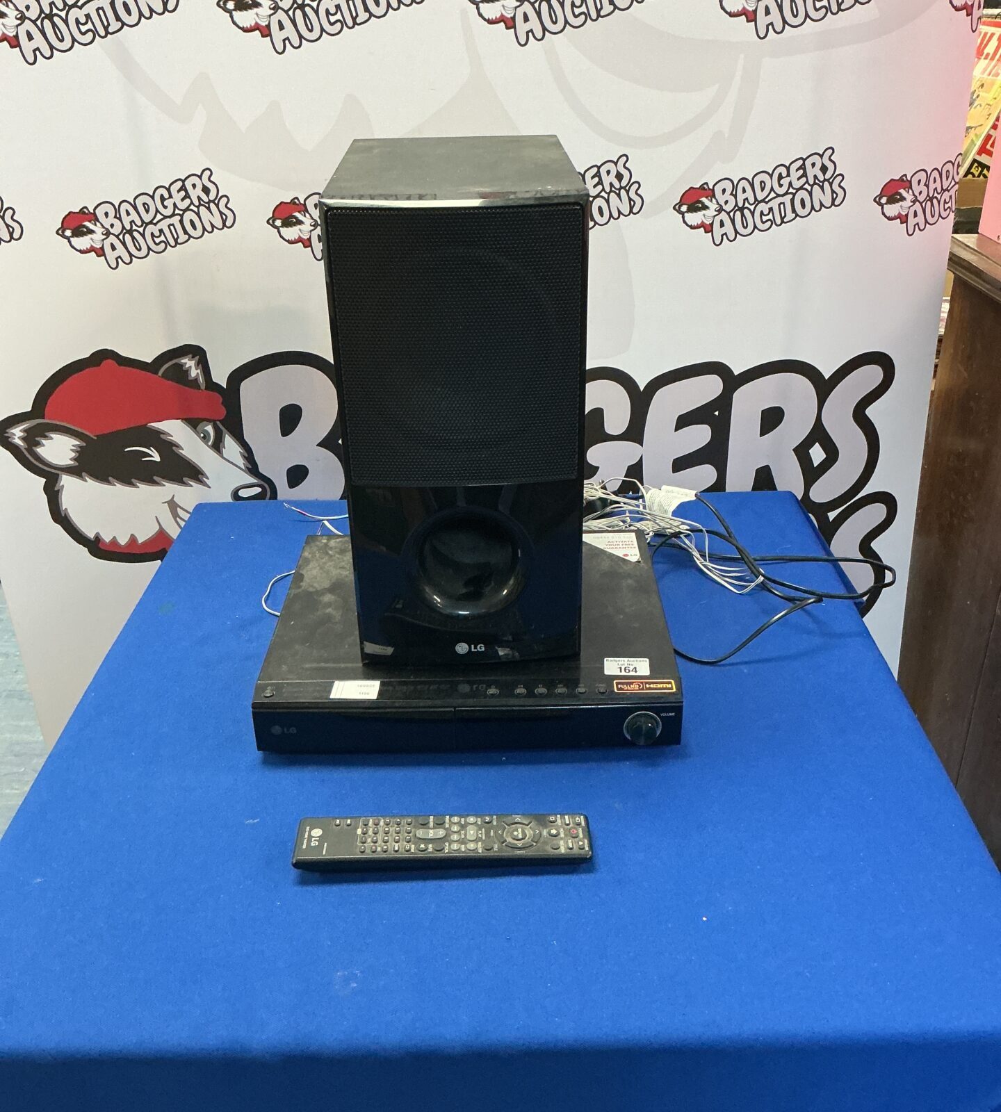 LG DVD home cinema with speaker system and remote