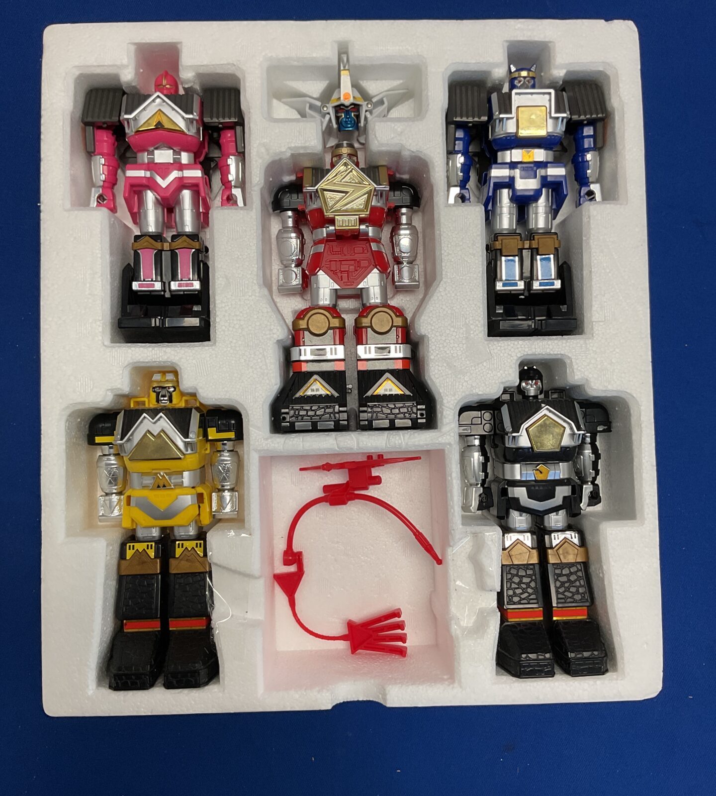 Retro 1995 Saban Bandai Boxed Power Rangers Deluxe Shogun Megazord Figures With Manual And Insert - Image 2
