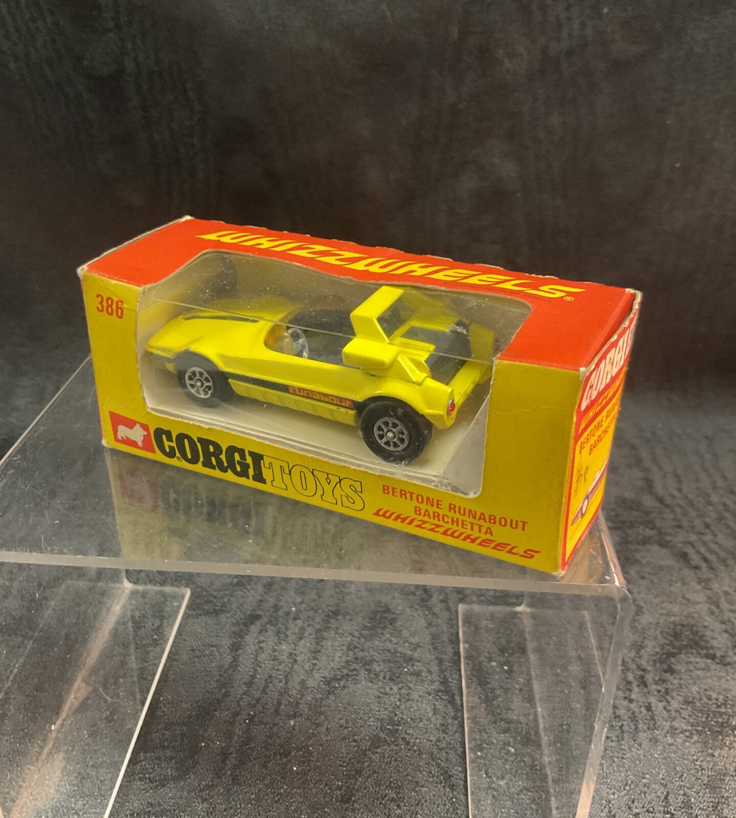 Vintage Corgi 386 Whizzwheels Bertone Runabout in original box