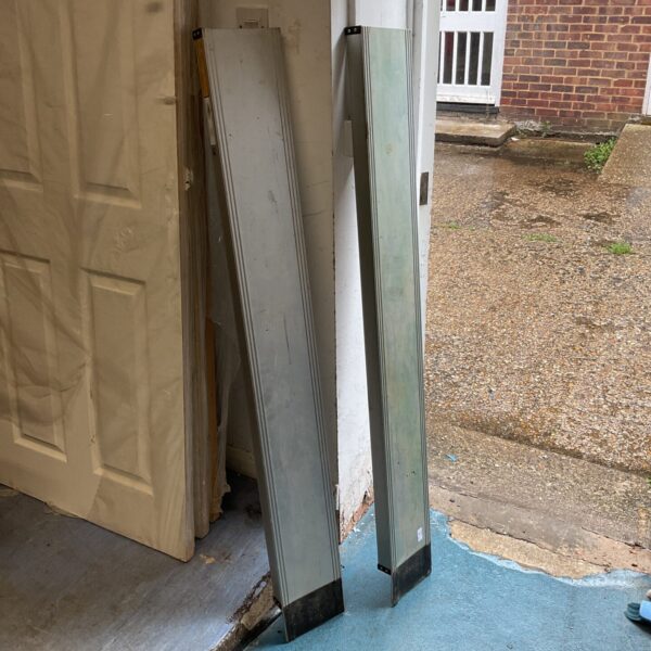 Set of aluminium ramps from Royston Resources for portable access.