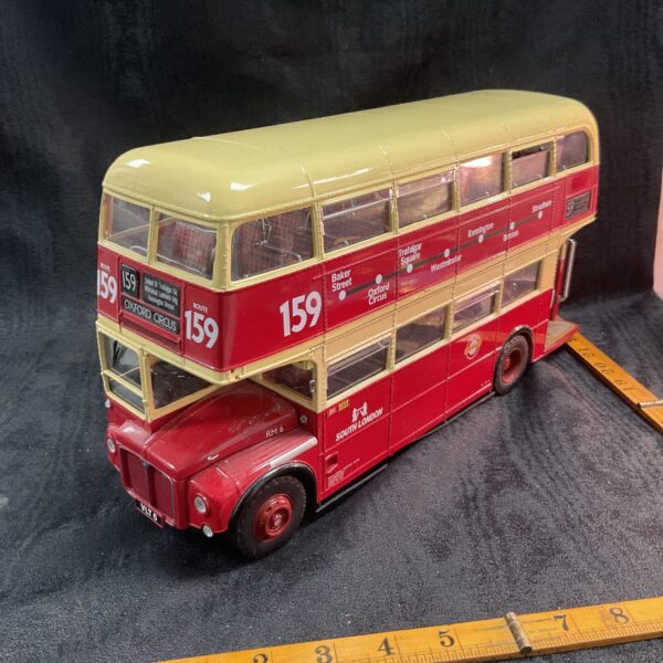 Detailed Sunstar 1/24 scale London Routemaster bus model, route 159.