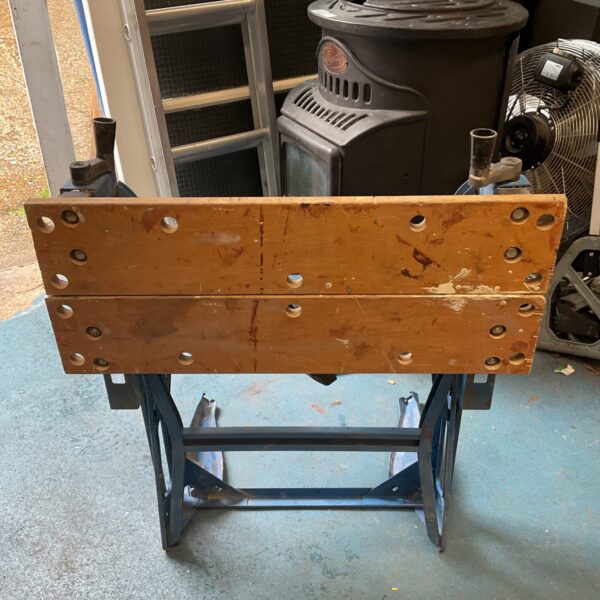 Vintage Black and Decker Workmate bench for DIY projects.