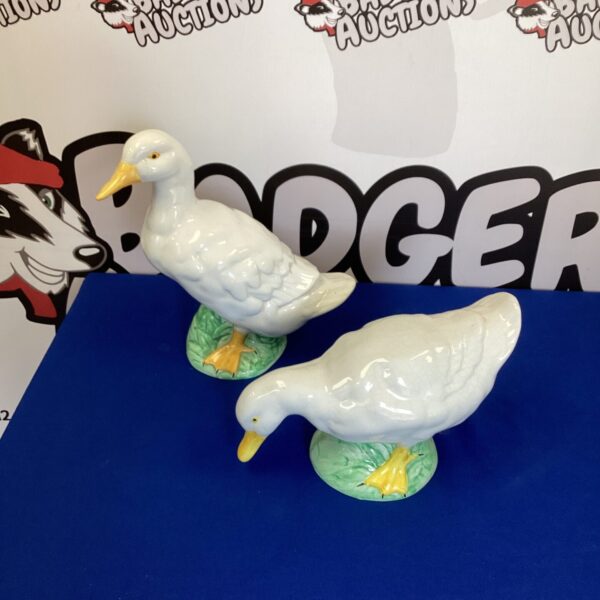 Two porcelain duck figures
