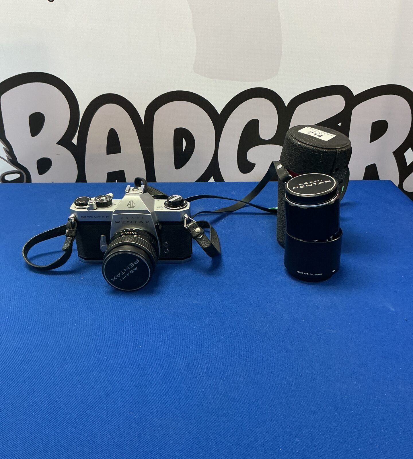 Asahi Pentax Spotmatic F camera with lens
