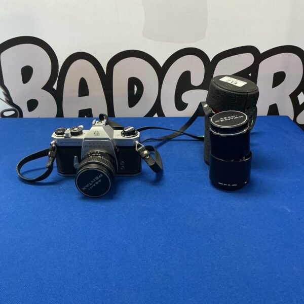 Asahi Pentax Spotmatic F camera with lens