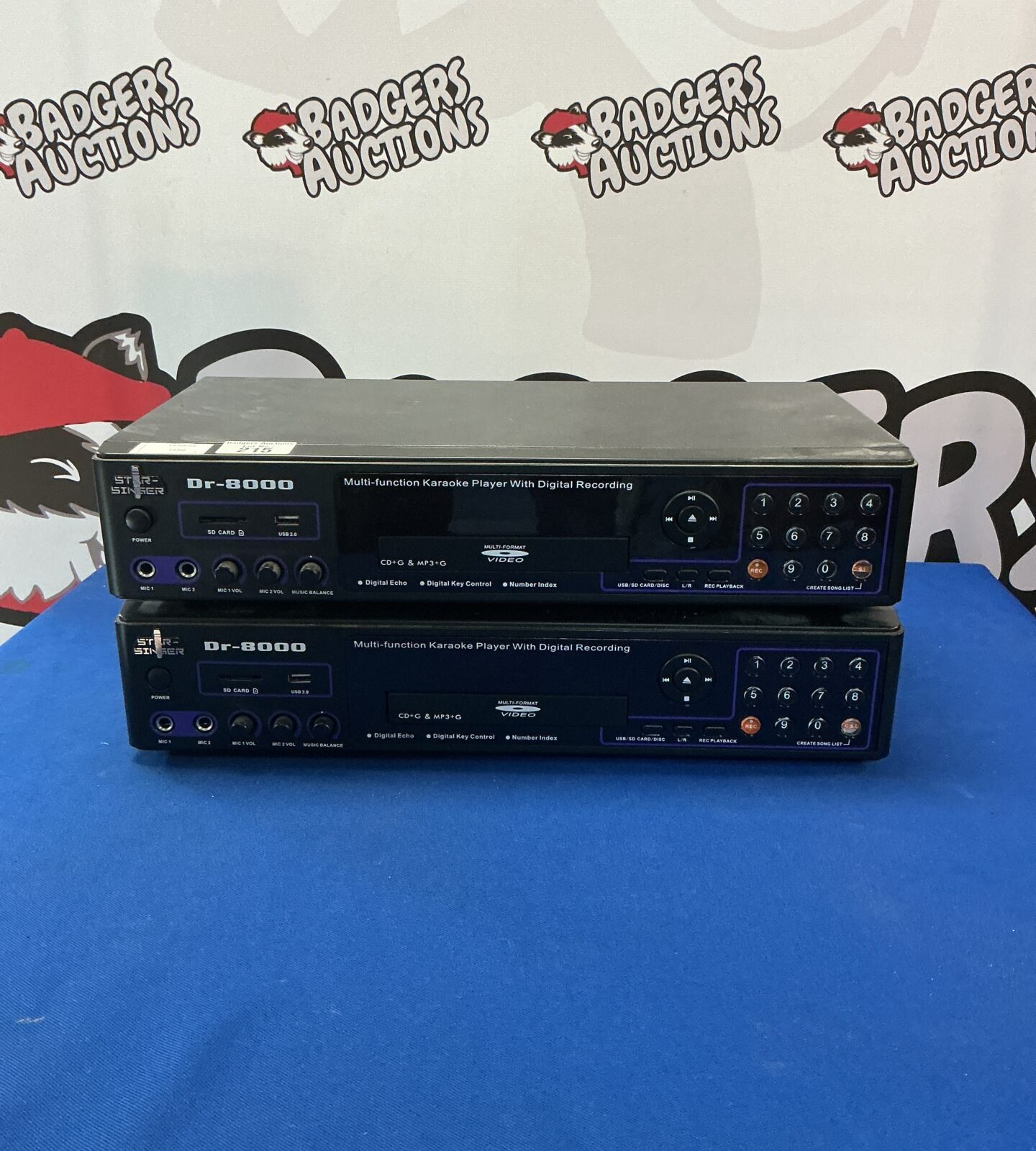 2x Star-Singer Dr-8000 multi-function karaoke player with digital recording