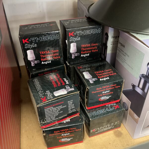 New K-Thermostat TRV thermostatic radiator valves in packaging.