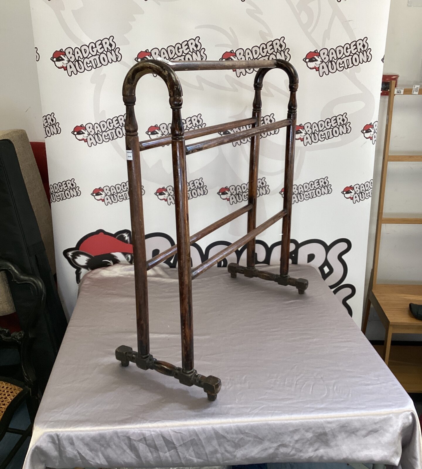 Vintage wooden clothes horse