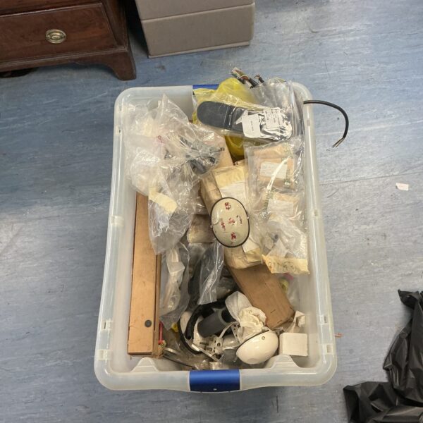 Large box of military electronic and other equipment
