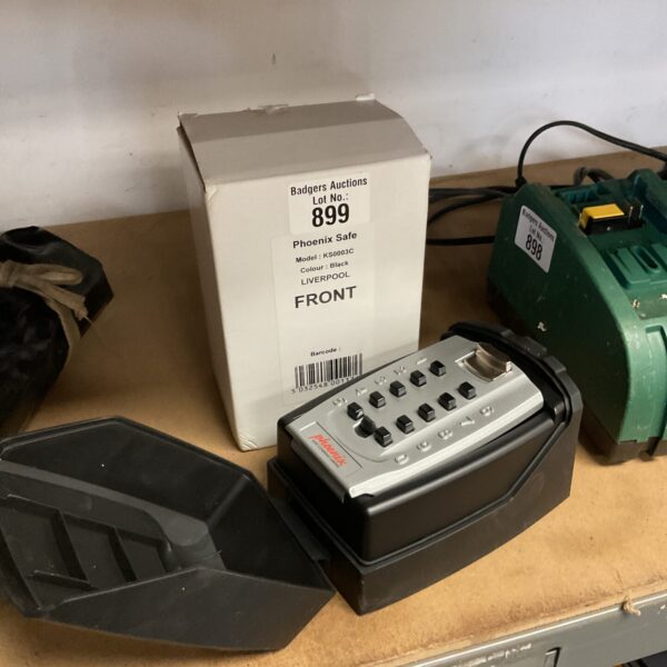 Black Phoenix KS900 key safe with combination lock.