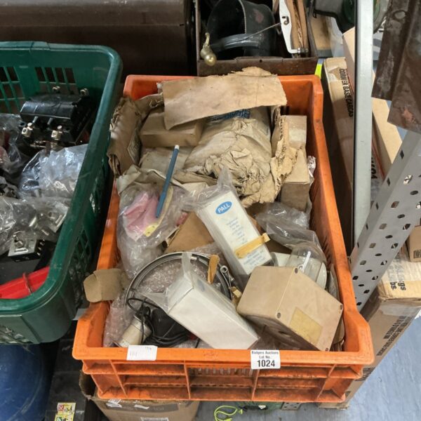 Box of military spare parts