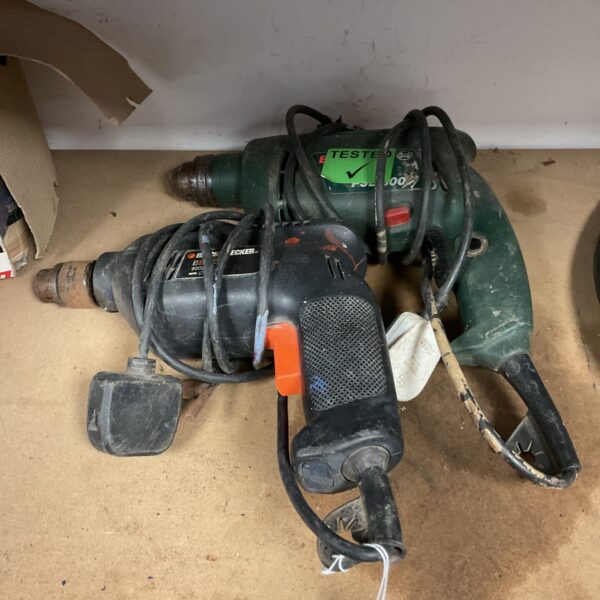 Vintage Black & Decker corded drill, classic power tool for DIY projects.