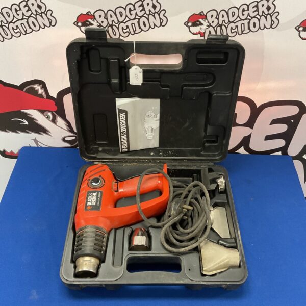 Side view of a Black & Decker heat gun for DIY projects.