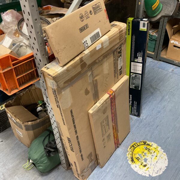 Unopened Hygena drawer unit carcase in flatpack packaging.