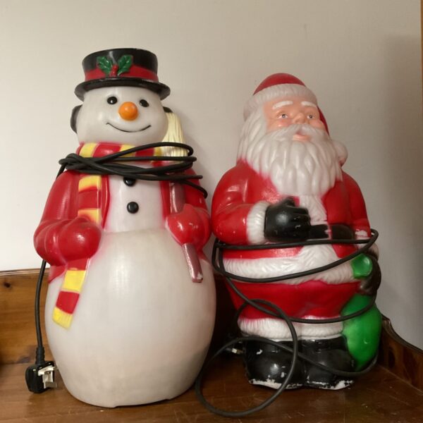 Light up Christmas santa & snowman