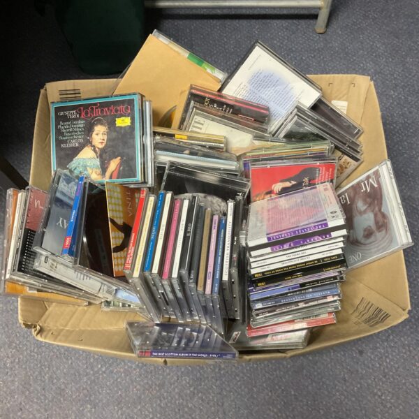 Large box of music cds