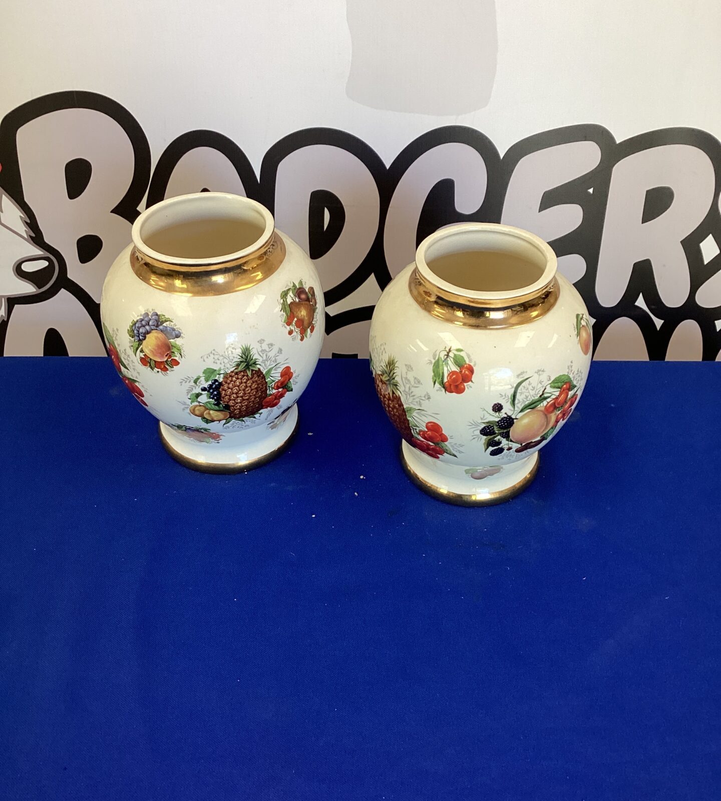 Two Staffordshire 10” Vases