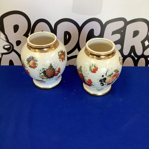 Two Staffordshire 10” Vases